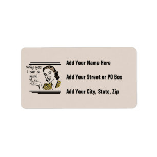 Étiquette Rétro T-shirts Mimi et cadeaux