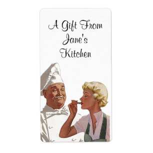 Étiquette Rétros cadeaux d'étiquette d'étiquettes de chef