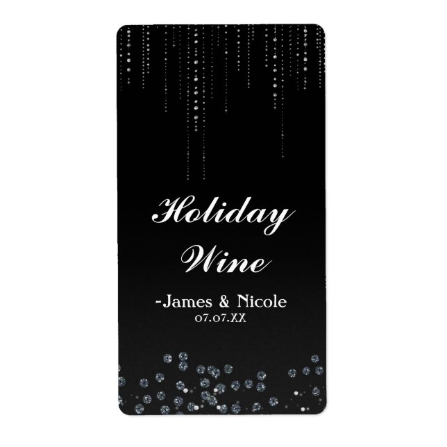 Étiquette Rhinestones Parties scintillant Bling Diamond Part (Devant)
