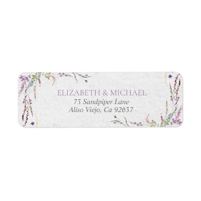 Étiquette Rien De Fancy Just Love Floral Adresse de retour (Devant)