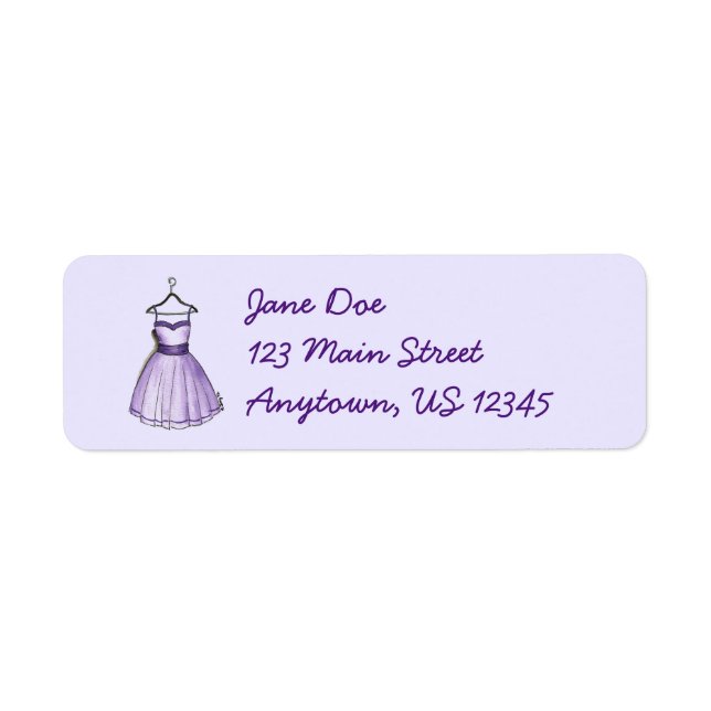 Étiquette Robe de bal violet sur Hanger Fashionista (Devant)