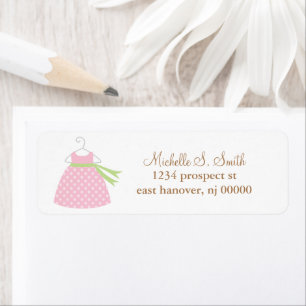 Étiquette Robe rose de bébé