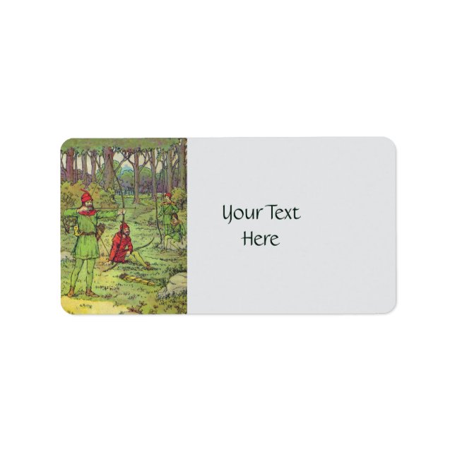 Étiquette Robin Des Bois Dans La Forêt (Devant)