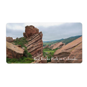 Étiquette Rock Formations and Ranges Surrounding Red Rocks