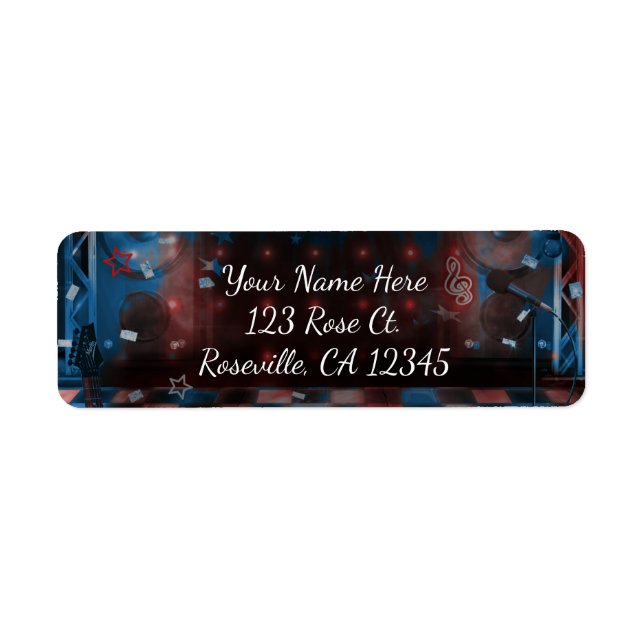 Étiquette ROCK STAR Anniversaire Dance Musicale Invitation (Devant)