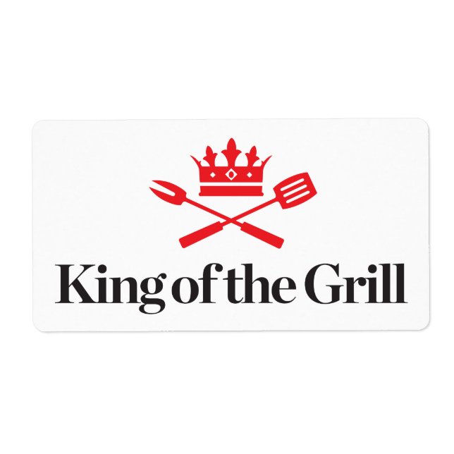 Étiquette Roi du Grill (Devant)