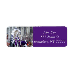 Étiquette Roi pourpre de zoulou de Mardis Gras