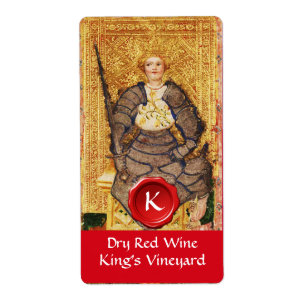 ÉTIQUETTE ROI'S VINEYARD RED WINE WAX SEAL / TAROTS ANCIENS