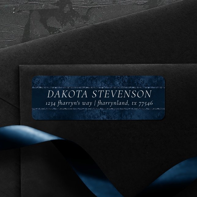 Étiquette Romance de la marine de minuit | Blue Satiny Grung (Créateur téléchargé)