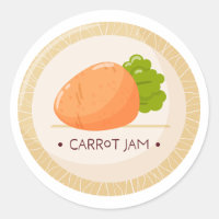 Étiquette ronde pour pot de confiture de carottes