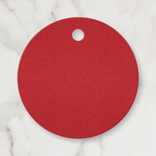 Étiquette ronde rouge tomate texturée – Personnali (Devant)