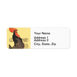 Étiquette Rooster Steinlen Cocorico