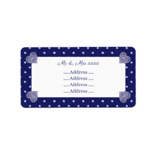 Étiquette Rosace bleue