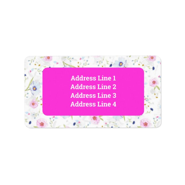 Étiquette Rose (Devant)