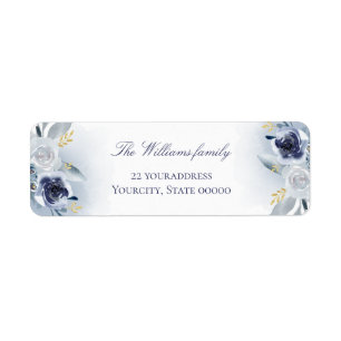 Étiquette rose bleu