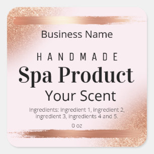 Étiquette Rose De Bain À Savon  Gold Et Rose