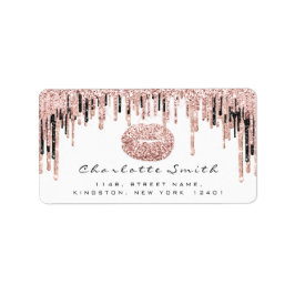 Étiquette Rose de baisers RSVP nuptiale lèvres Parties scint