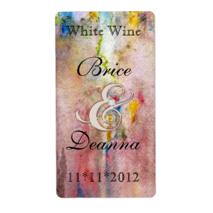 Étiquette rose de vin de mariage de Champagne de