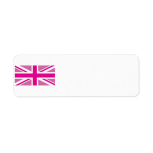 Étiquette rose d'Union Jack Avery