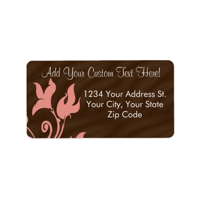 Étiquette Rose et Brown (Devant)