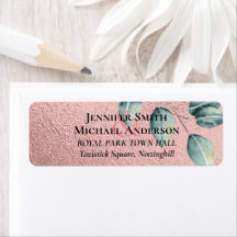 Rose Eucalyptus Feuille Foil Look MARIAGE