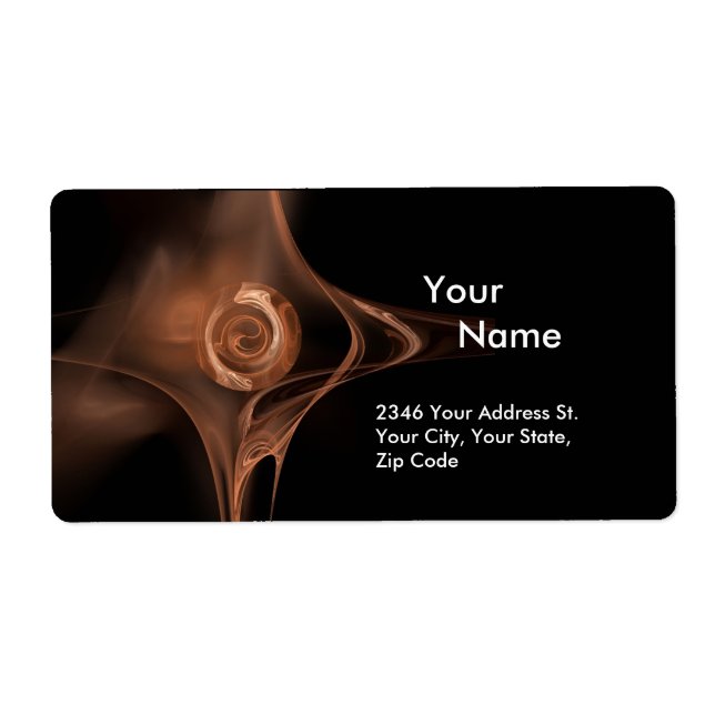 Étiquette ROSE FRACTAL 1 Brown Noir (Devant)