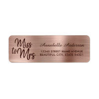 Rose Gold Métal Doré Paillettes Rose Chic Miss to 