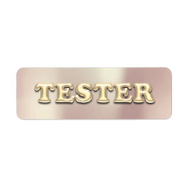 Étiquette Rose Gold Pearly 3D Tester échantillons Contanteur