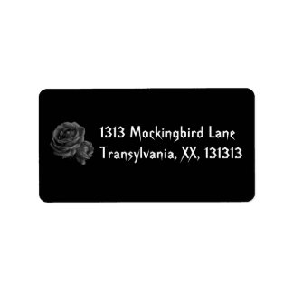 Étiquette Rose gothique noir