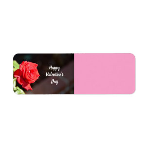 Étiquette Rose Heureuse Sainte-Valentin
