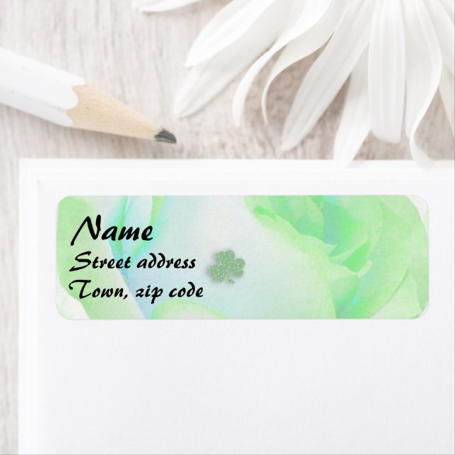 Étiquette Rose irlandais (En situation)