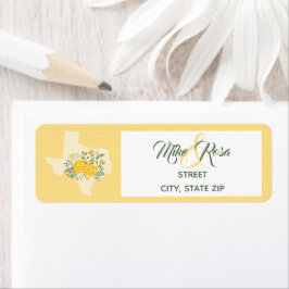 Étiquette Rose jaune du Texas - En vichy Mariage d'État