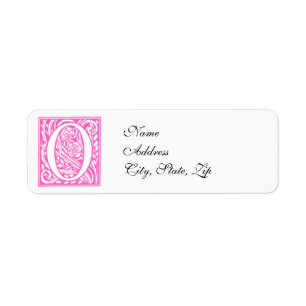 Étiquette Rose O Monogramme