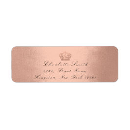 Étiquette Rose Parties scintillant rose RSVP Couronne Prince