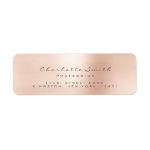 Étiquette Rose rose rose pâle Nom RSVP gris