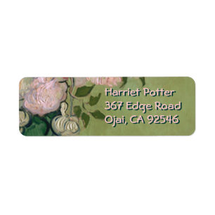 Étiquette Rose Roses Van Gogh Art Art