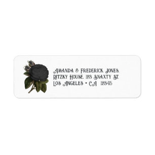 Étiquette Roses noires gothiques vintage