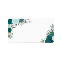 Roses turquoises couleur d'aquarelle blanche do-it