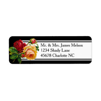 Étiquette Roses Vintages romantiques de Bohême