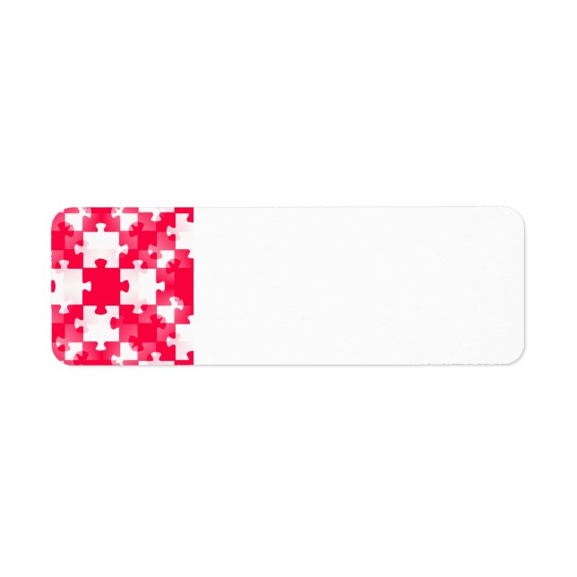 Étiquette ROUGE blanc puzzle arrière - plans fonds d'écran (Devant)