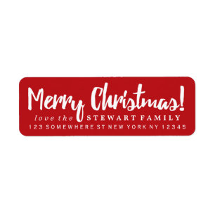 Étiquette Rouge de Joyeux Noël