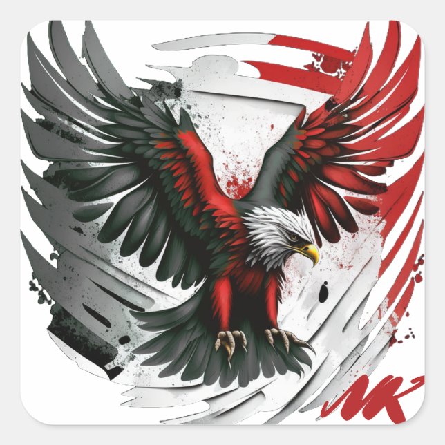 étiquette rouge et noir (Devant)