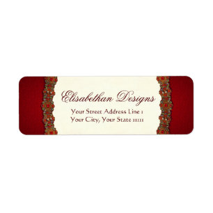 Étiquette Rouge rouge de Tudor de bijou élisabéthain de