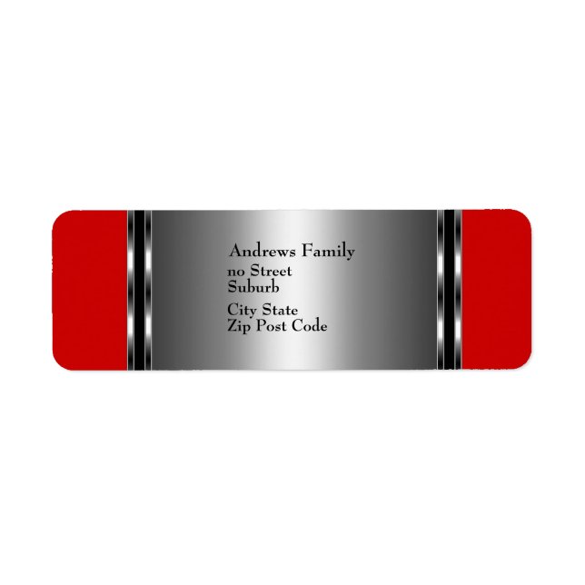 Étiquette Rouge & Simple Argent (Devant)