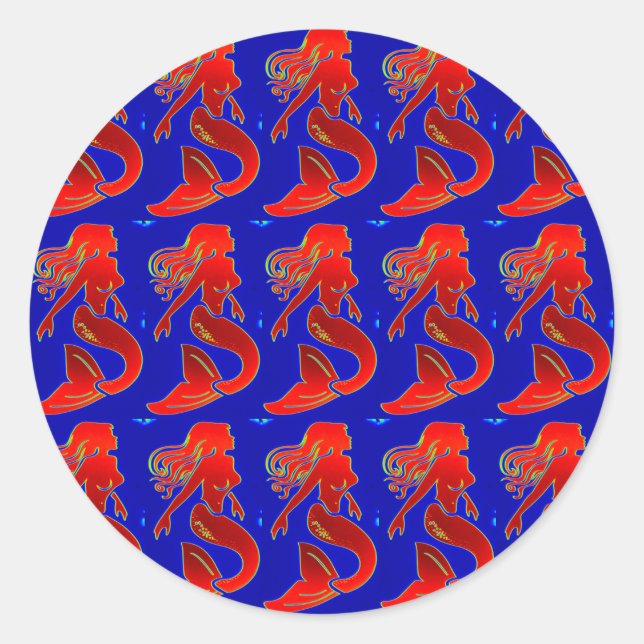 étiquette rouge sirènes (Devant)