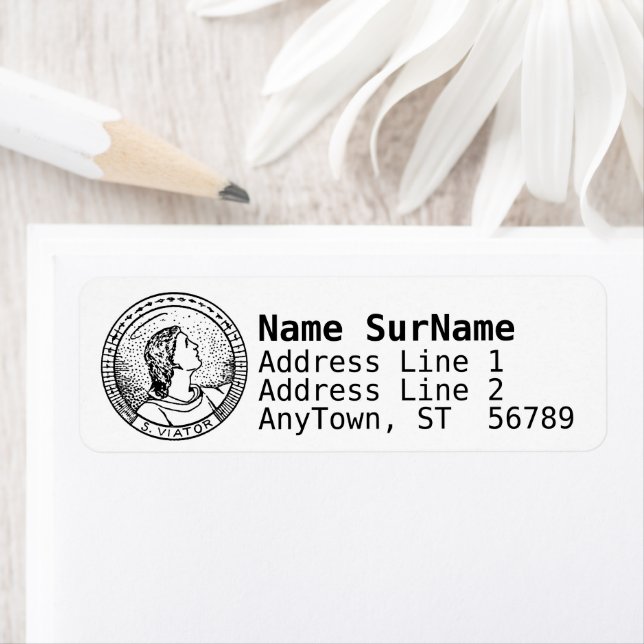 Étiquette Roundel de Saint Viator de Lyon le Catéchiste (LD  (En situation)