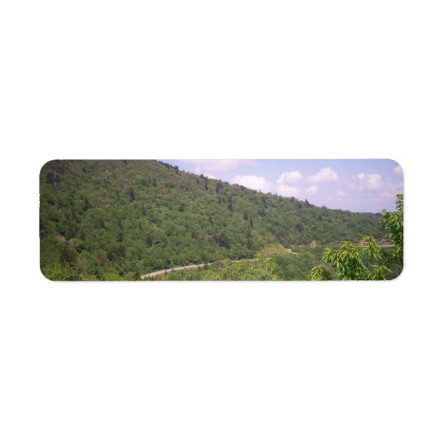 Étiquette Route de balayage Blue Ridge Parkway (Devant)