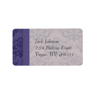 Étiquette Royal Purple Mariage damassé