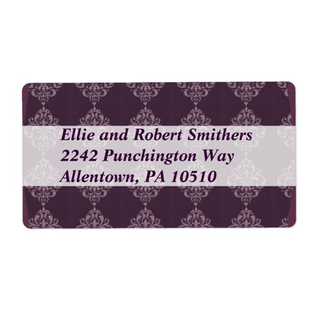 Étiquette Royale violette (Devant)