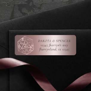 Étiquette RPG Luxe Adresse de joueur de jeu de société Mau